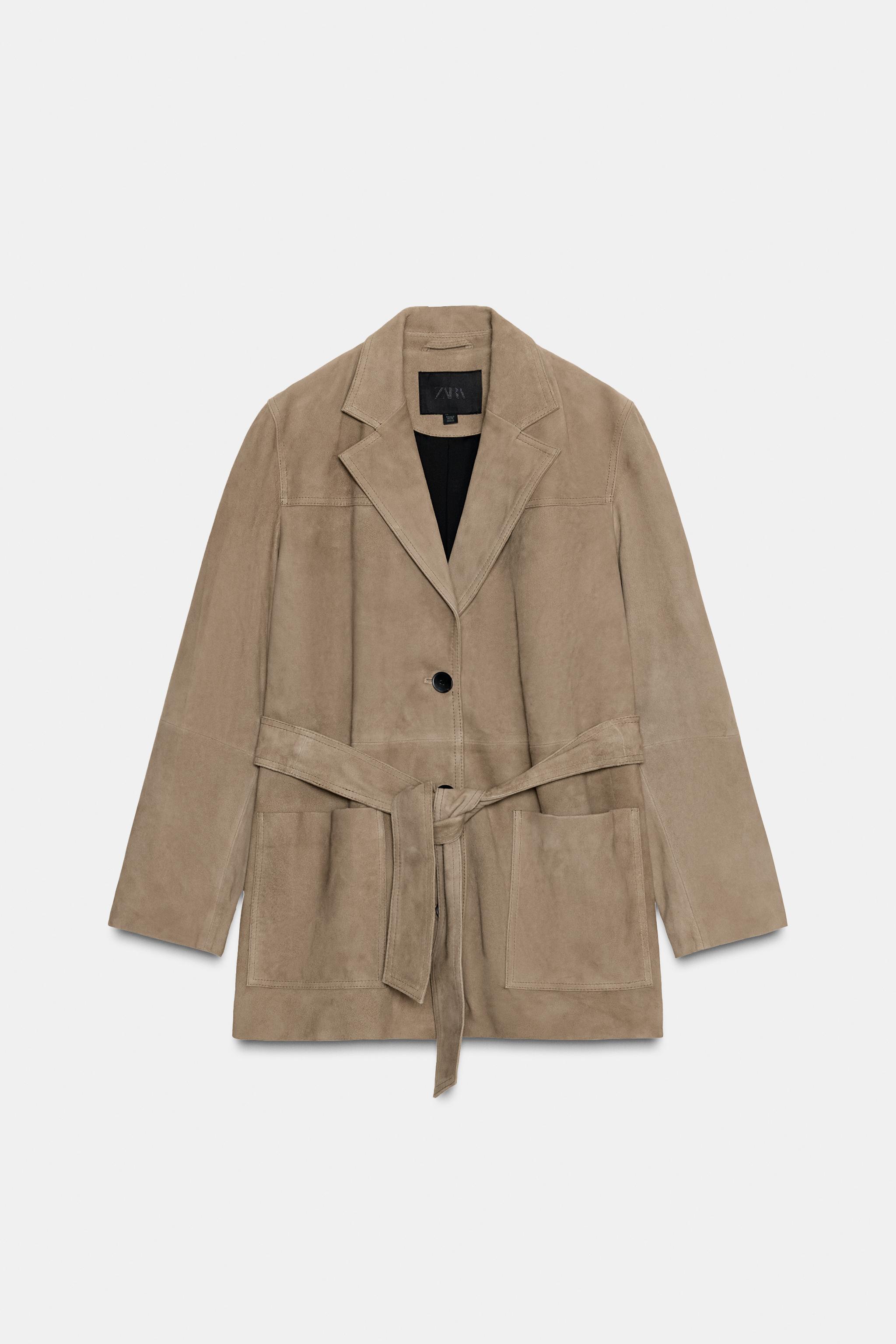 100% LEATHER BELTED JACKET